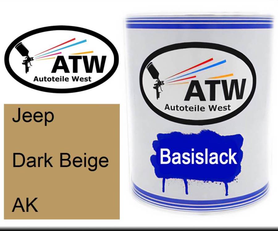 Jeep, Dark Beige, AK: 1L Lackdose, von ATW Autoteile West.